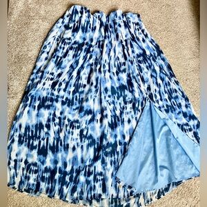 Eloquii Blue Tie-Dye Maxi Skirt